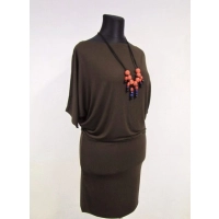 Sukienka Annie z podwójnym dołem - rękaw 3/4 kimono